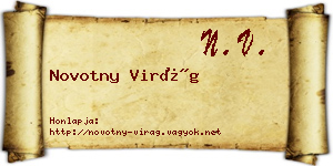 Novotny Virág névjegykártya