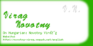 virag novotny business card